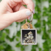 Porte-clés Caisse d'horloge de basse cour de porcelaine de (main)