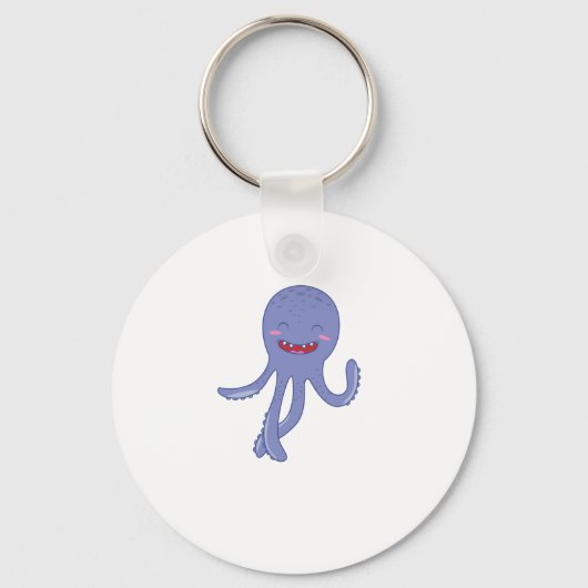Porte-clés Calamar bleu (Recto)