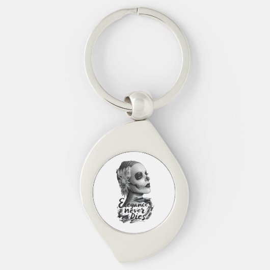 Porte-clés Calavera monochrome (Devant)