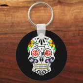 Porte-clés Calavera - Vélo crâne à sucre (Recto)