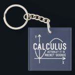 Porte-clés Calculer En Réalité Sa Rocket Science Des Maths Dr<br><div class="desc">Drôle école de sciences mathématiques design nerd pour tout génie mathématique ou geek avec un bon sens de l'humour. Le proverbe amusant est "Calculus - En fait c'est Rocket Science" avec un graphique x à l'axe y</div>