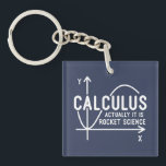 Porte-clés Calculer En Réalité Sa Rocket Science Des Maths Dr<br><div class="desc">Drôle école de sciences mathématiques design nerd pour tout génie mathématique ou geek avec un bon sens de l'humour. Le proverbe amusant est "Calculus - En fait c'est Rocket Science" avec un graphique x à l'axe y</div>