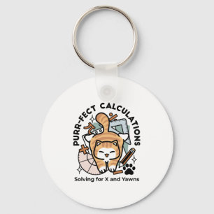 Porte-clés Calculs Parfaits – Création de chat de maths drôle
