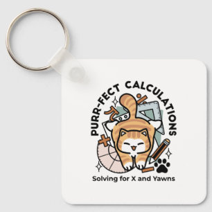 Porte-clés Calculs Parfaits – Création de chat de maths drôle