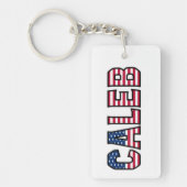 Porte-clés Caleb Nom Prénom U.S. Drapeau Remorque Clé (Devant)