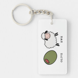 Porte-clés Calembours olives d'amour de brebis