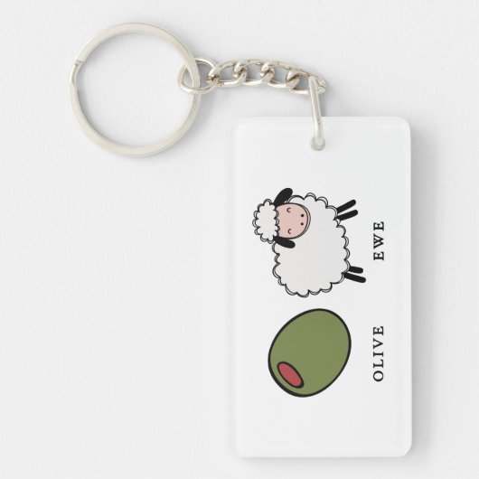 Porte-clés Calembours olives d'amour de brebis (Devant)