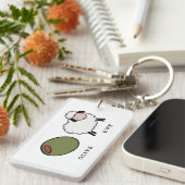 Porte-clés Calembours olives d'amour de brebis (Devant droit)