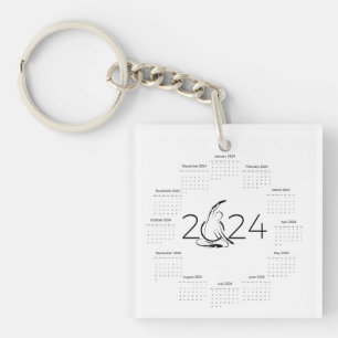 Porte-clés Calendrier 2024 pour instructeur Pilates