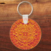 Porte-clés Calendrier aztèque - or (Recto)