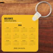 Porte-clés Calendrier de construction | Crane jaune et noire (Verso)