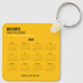 Porte-clés Calendrier de construction | Grue jaune et noire (Dos)