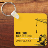 Porte-clés Calendrier de construction | Grue jaune et noire (Recto)