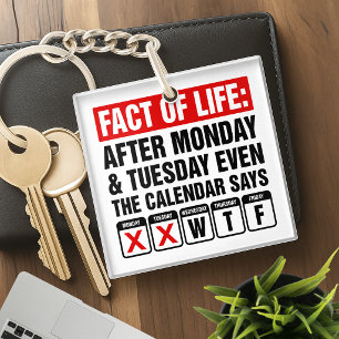 Porte-clés Calendrier Fact of Life dit WTF Humour