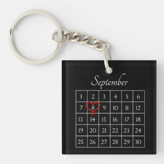 Porte-clés Calendrier personnalisé de l'anniversaire du Maria