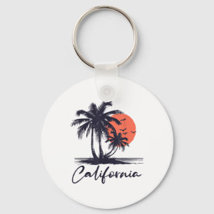 Porte-clés Cali Summer Vacances Ca Palm Trees Usa Retro Calif