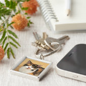 Porte-clés Calico Cat Painting - Cute Original Cat Art (Côté)