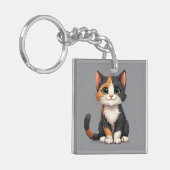 Porte-clés Calico Kitten Whimsical avec attitude (Devant gauche)