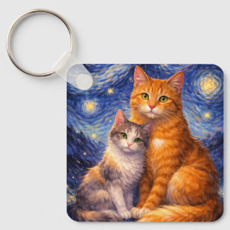 Porte-clés calicot et tabby ! Personnalisez le dos
