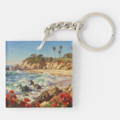 Porte-clés California Beach | Impressionist Coastal Art (Dos)