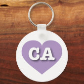 Porte-clés California Lavender Heart - J'aime CA (Recto)
