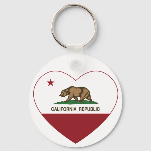 Porte-clés California Republic Love California Heart (Recto)