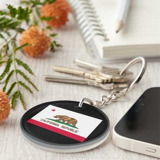 Porte-clés California State Flag Design (Devant droit)