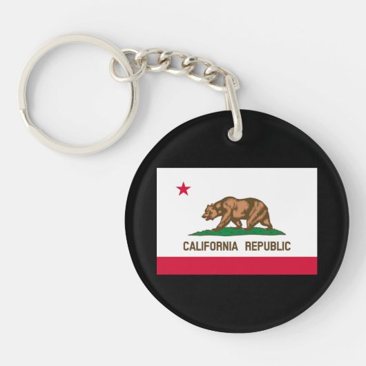 Porte-clés California State Flag Design (Devant)