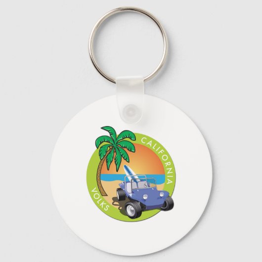 Porte-clés California Volks Dune Buggy avec Palms (Recto)
