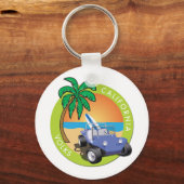 Porte-clés California Volks Dune Buggy avec Palms (Recto)