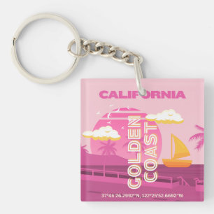 Porte-clés Californie, Art de voyage, Prépa, Rose