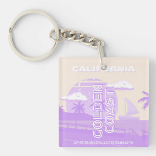 Porte-clés Californie, Côte Dorée, Art de voyage, Prépa