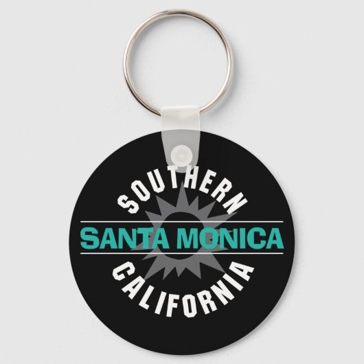 Porte-clés Californie du Sud - Père Noël Monica (Recto)