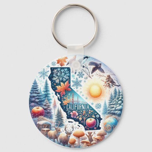Porte-clés Californie - hiver (Recto)