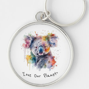 Porte-clés Câlins de koala en couleur, personnalisé