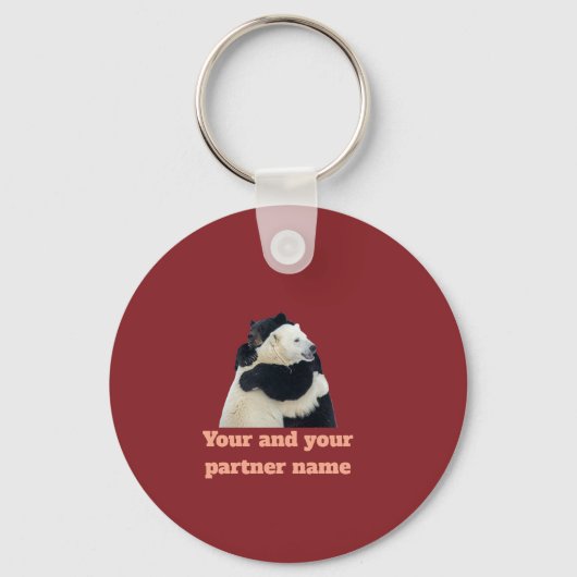 Porte-clés Câlins d'ours (Personnalisable) (Recto)