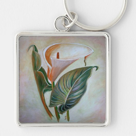 Porte-clés Calla Lily Beau Art Botanique (Devant)