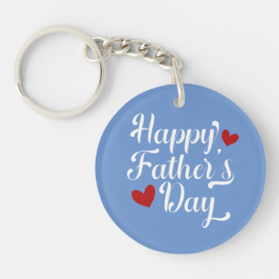 Porte-clés Calligraphie de Fête des pères simple et heureuse