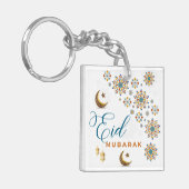 Porte-clés Calligraphie de l'Aïd Moubarak Lune Célébration mu (Devant gauche)