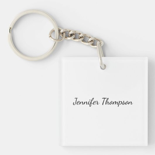 Porte-clés Calligraphie Élégant Simple Nom Plain (Devant)