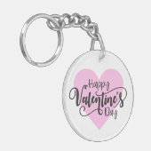 Porte-clés Calligraphie Heureuse Sainte-Valentin| Porte - clé (Devant gauche)