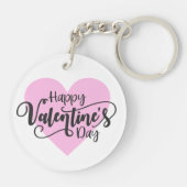 Porte-clés Calligraphie Heureuse Sainte-Valentin| Porte - clé (Dos)
