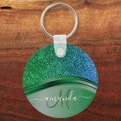 Porte-clés Calligraphie manuscrite de la Parties scintillant  (Recto)