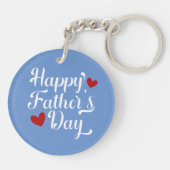 Porte-clés Calligraphie simple de Fête des pères heureuse | P (Dos)