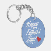 Porte-clés Calligraphie simple de Fête des pères heureuse | P (Devant gauche)