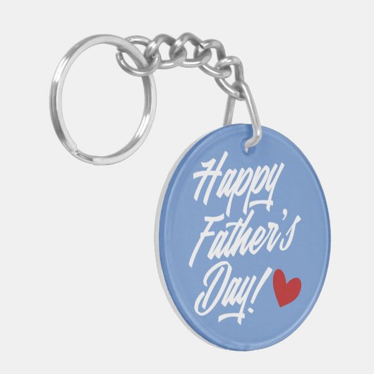 Porte-clés Calligraphie simple de Fête des pères heureuse | P (Devant gauche)