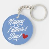 Porte-clés Calligraphie simple de Fête des pères heureuse | P (Dos)