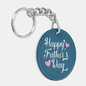 Porte-clés Calligraphie simple de Fête des pères heureuse | P (Devant gauche)
