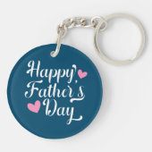 Porte-clés Calligraphie simple de Fête des pères heureuse | P (Dos)