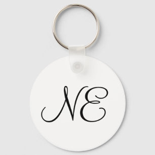 Porte-clés calligraphie simple logo monogramme minimal ajoute